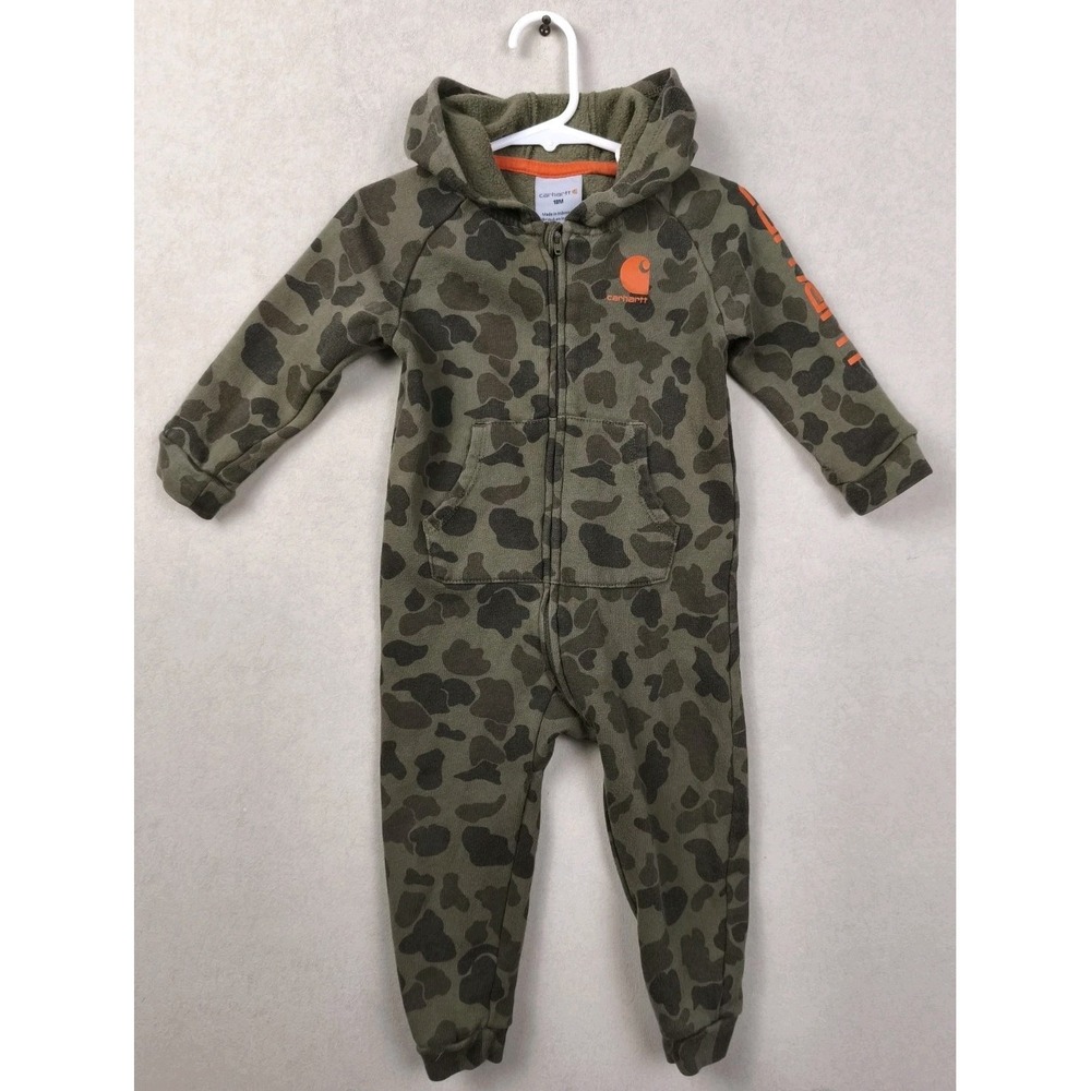Carhartt One Piece  Coverall Infant 18M Army Camo Mossy Oak Hood